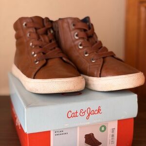 Cat & Jack Rylan Toddler Boys’ Hi-Top Sneakers – Size 8